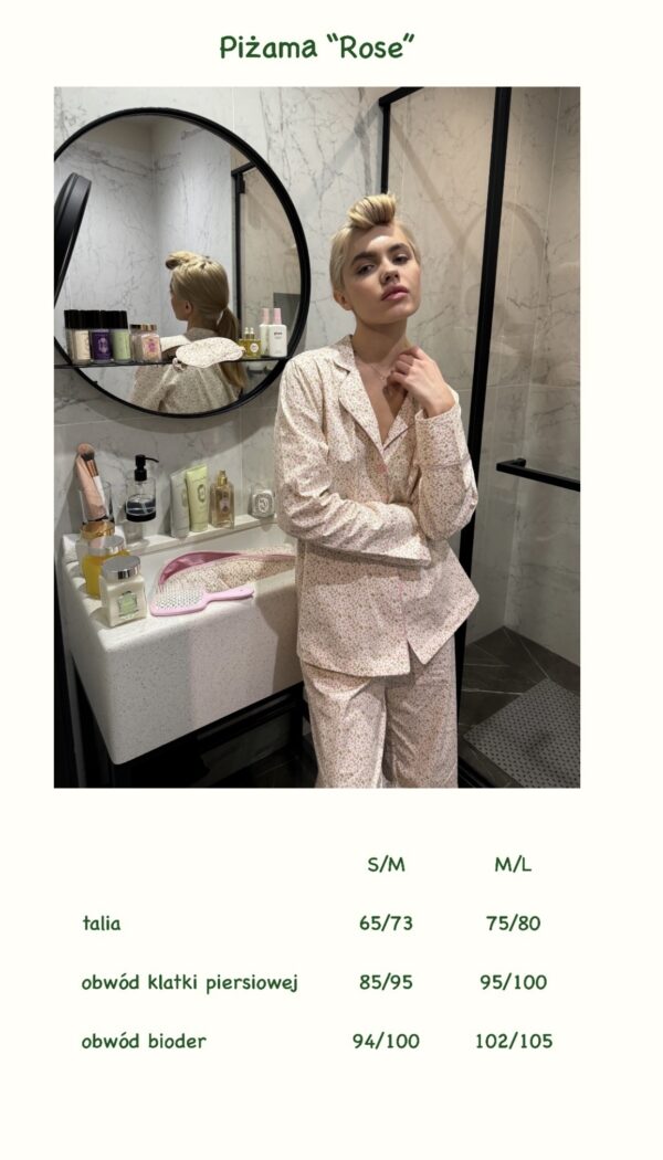 Piżama Rose M/L